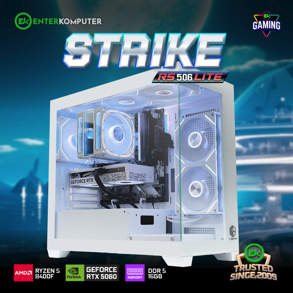 Jual EK Gaming Strike R5 506 Lite - PC Rakitan Gaming Ryzen 5 8400F RTX ...