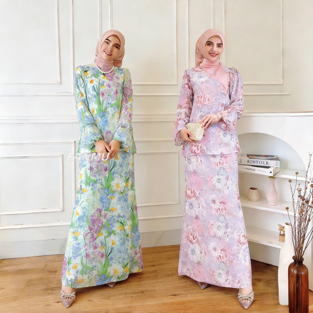 Jual FANMU One Set Rok/Muslim Dress Setelan Malaya | Shopee Indonesia