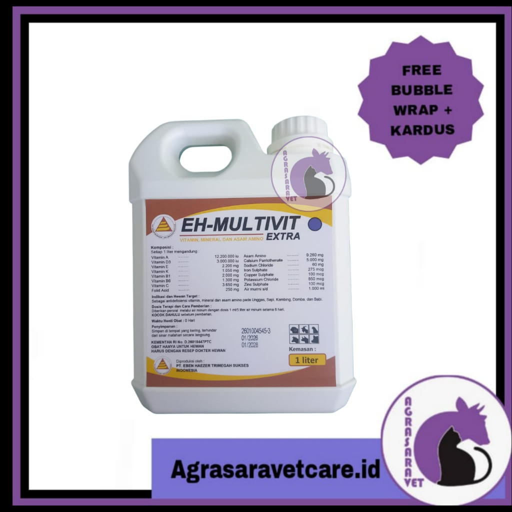 Jual HIDRO REX VITAL 1 LITER (MULTIVITAMIN ASAM AMINO MINERAL) AYAM ...