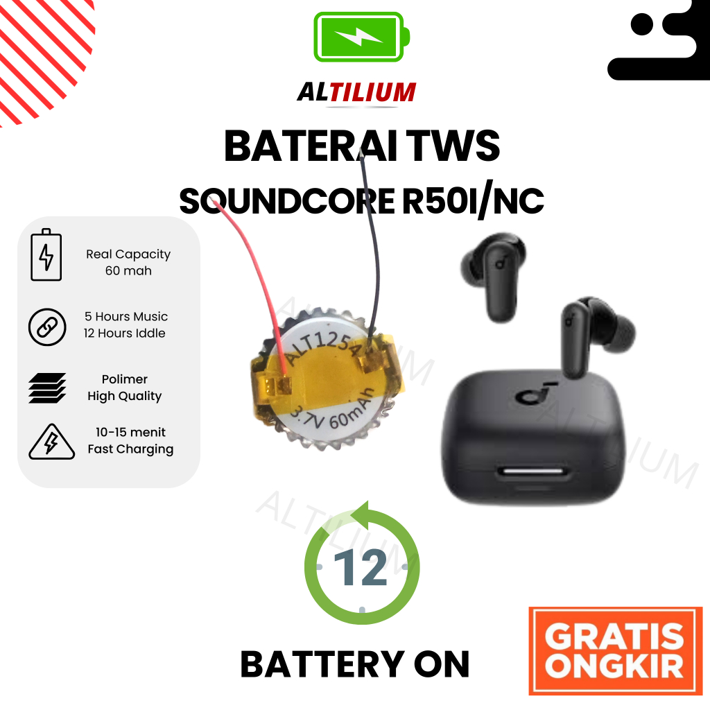 Jual Baterai TWS Soundcore R50i R50i NC Anker | Shopee Indonesia