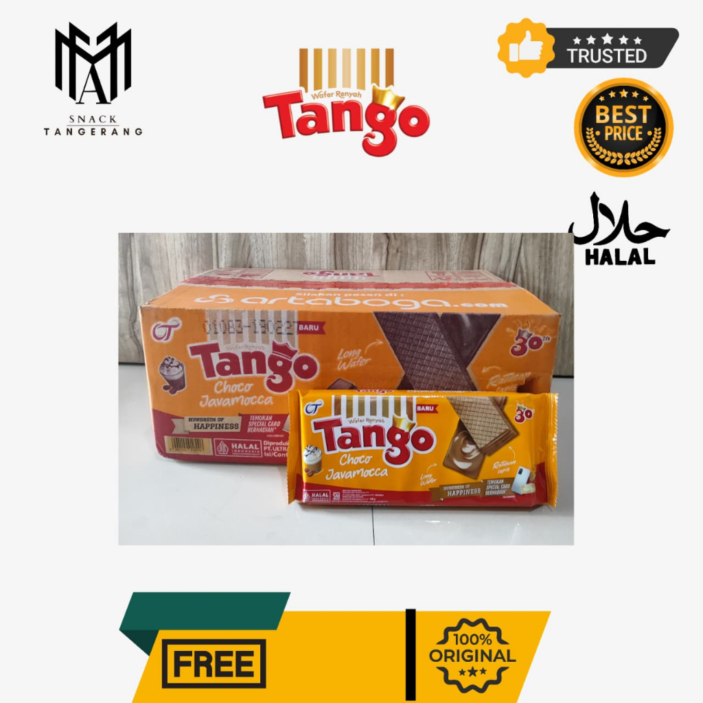 Jual Tango Wafer Rasa Vanilla Strawberry Coklat Tiramisu Javamocca 100 ...