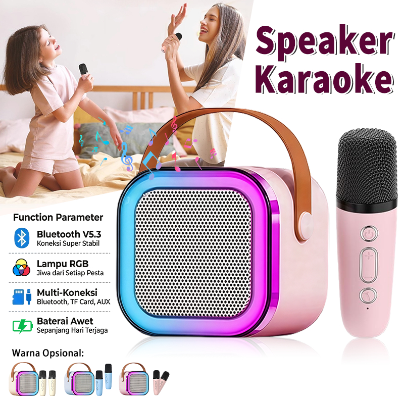 Jual Mini Karaoke Bluetooth Speaker Wireless With MIC Portable Super ...