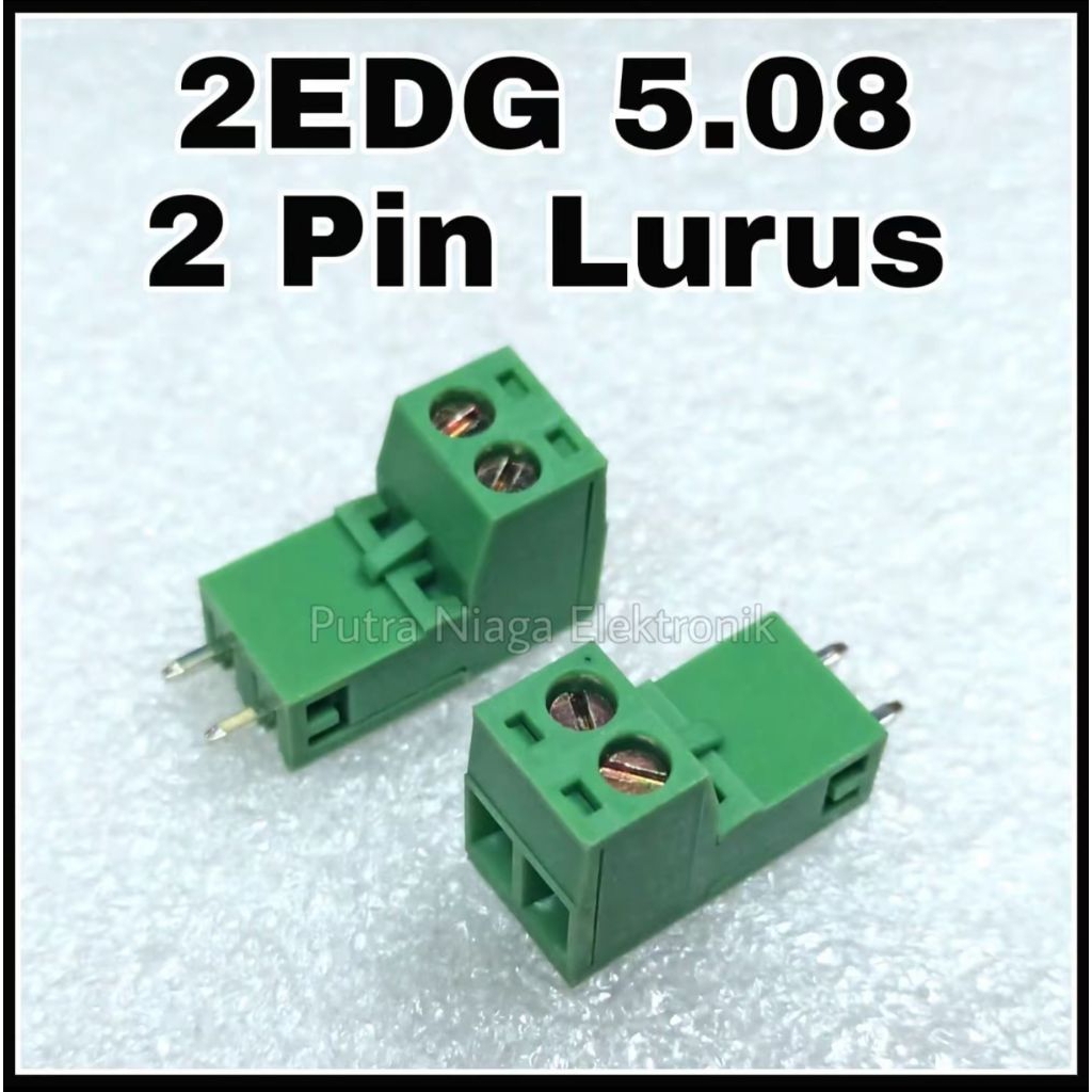 Jual (1 Set) Terminal 2EDG 5.08 2pin Lurus 2 pin / Male Female 2p 5 ...