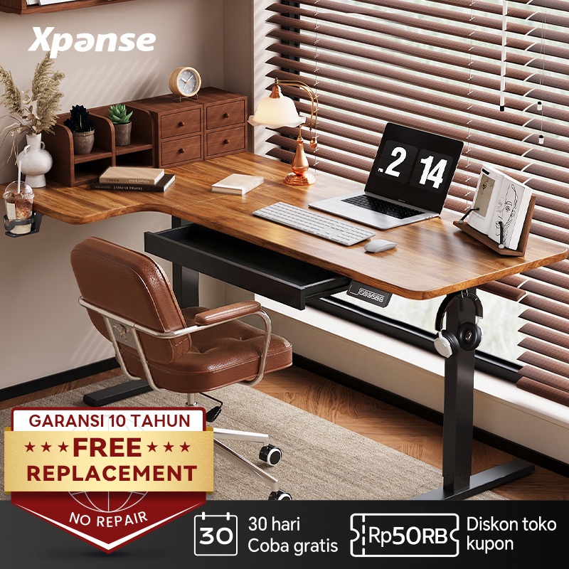 Jual Xpanse Meja L Elektrik Adjustable Desk Ganti Baru Meja Kerja Sudut ...
