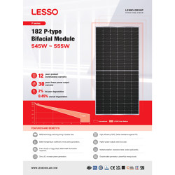 Panel Surya Solar Panel 500Wp 550Wp 600Wp Standar SNI untuk PLTS Rumah / Off Grid / On Grid