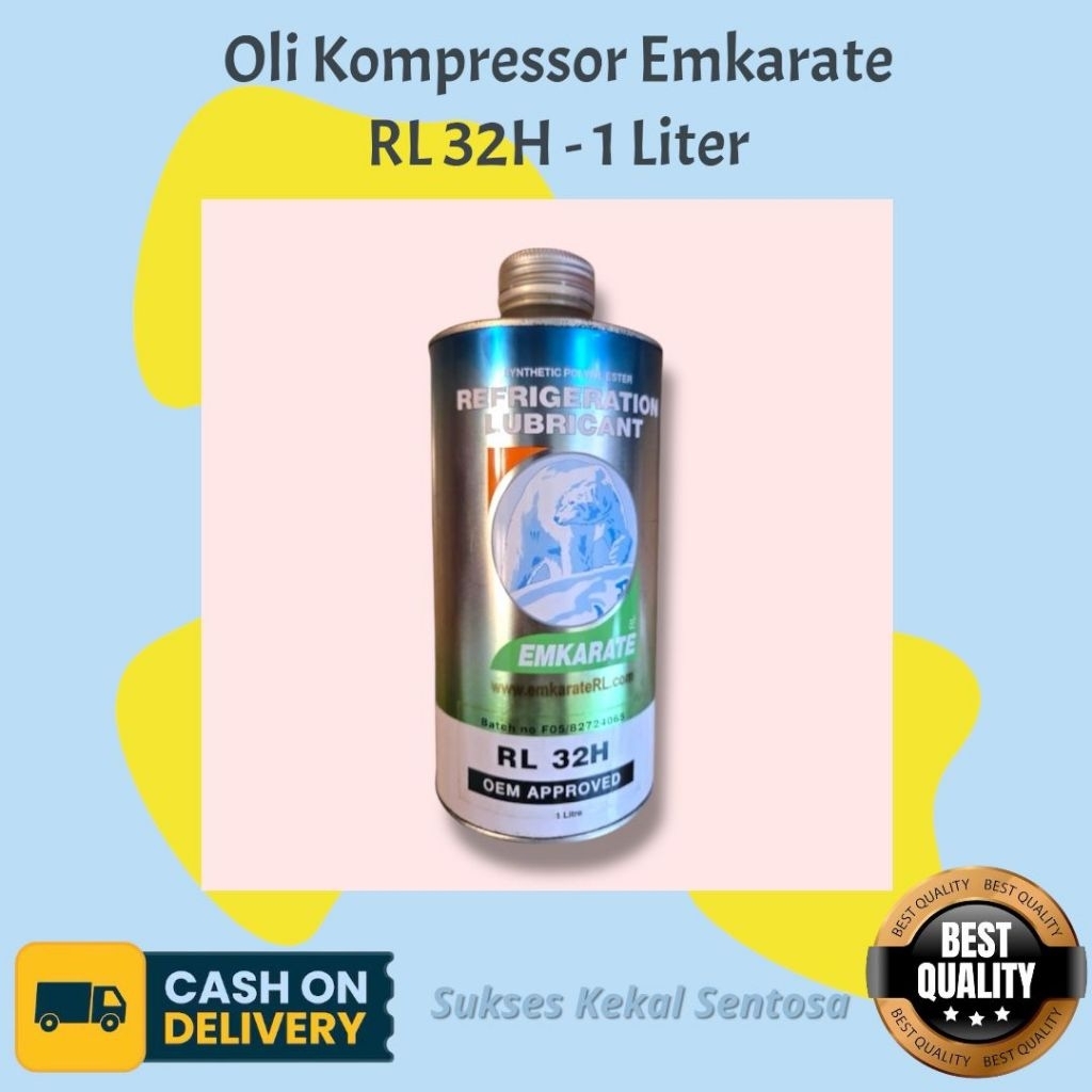 Jual Oli Kompressor AC Emkarate RL 68H / RL 46H / RL 32H - 1 Liter ...