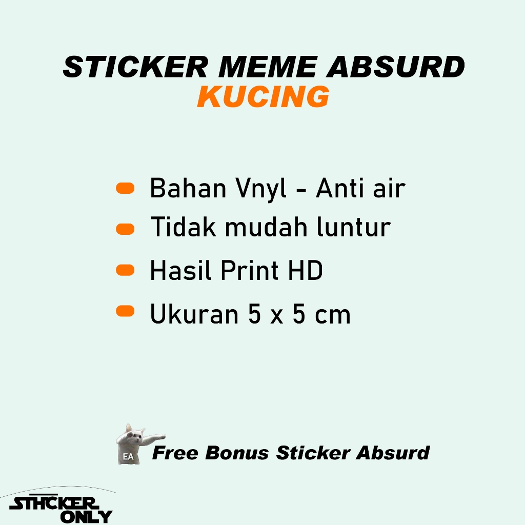 Jual Sticker Meme Absurd Kucing | Sticker Meme Kucing Isi 20 Pcs ...