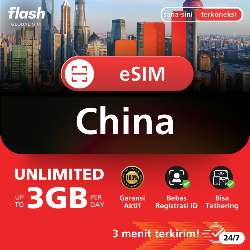 Jual Flash eSIM China Big Kuota | Jaringan 5G Internet Cina, Shanghai ...