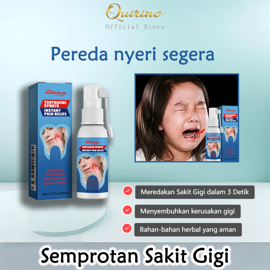 Quirino Obat Sakit Gigi Semprot Obat Sakit Gigi Berlubang Oral Perawatan Gigi Semprotan Pereda Nyeri Sakit Gigi
