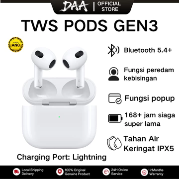 DAA TWS GEN4 Bluetooth 5.4 Earphone Headset ANC Noise Reduction Earphone Olahraga Game IPX6