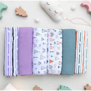 6 Pcs Bedong Bayi Baru Lahir Bahan Lembut Kaos Katun Pe Double Ukuran Jumbo 90x110 Cm SNI