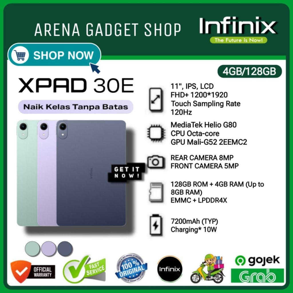 Jual Infinix XPad 30E Ram 4/128Gb 11 Inch FHD+ Mediatek Helio G80 New ...