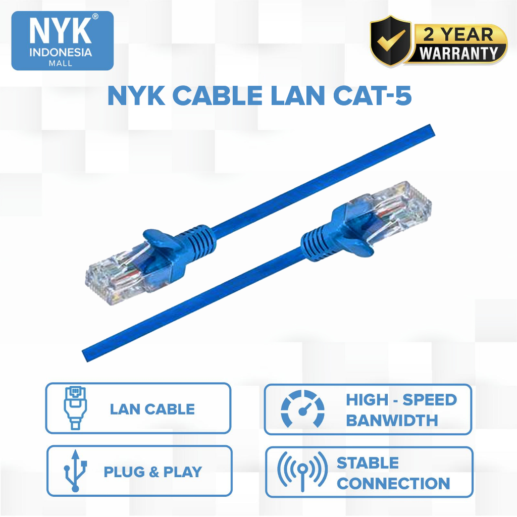 NYK Kabel LAN CAT 5 Cable Ethernet Rj45 3 Meter COD (2)