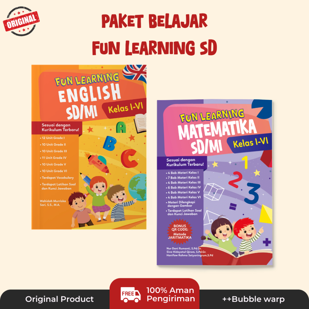 Jual PAKET Buku Belajar UNTUK SD : Fun Learning Matematika dan Bahasa ...