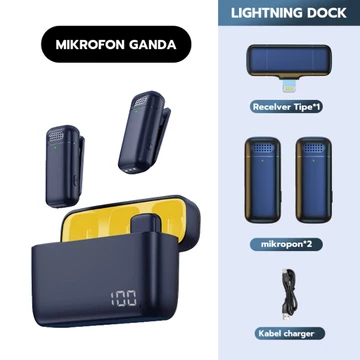 Mic Wireless Clip On Dual Lavalier Microphone Plug Play Lapel Mic With Charging Case Mikrofon