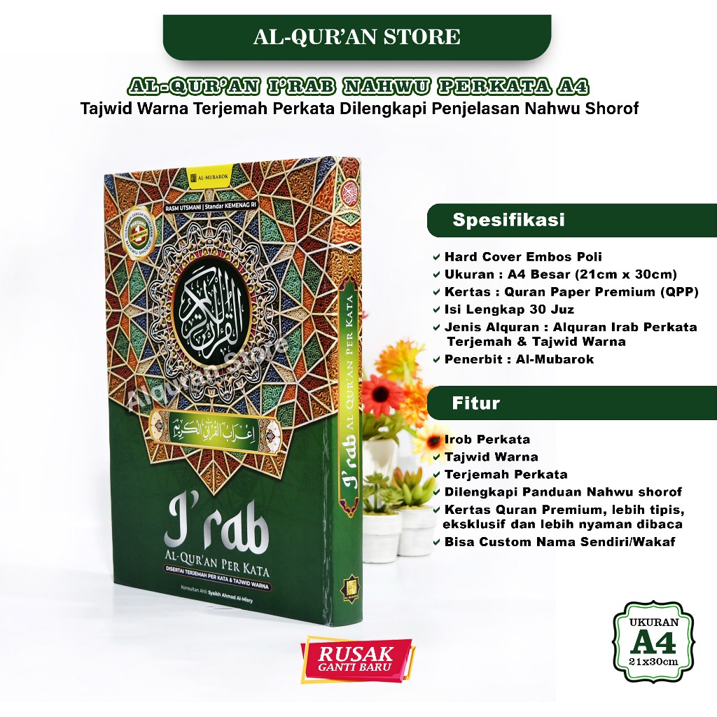 Jual Al Quran Irob Nahwu A4 i Rabul Quran - I'rab Alquran Perkata ...