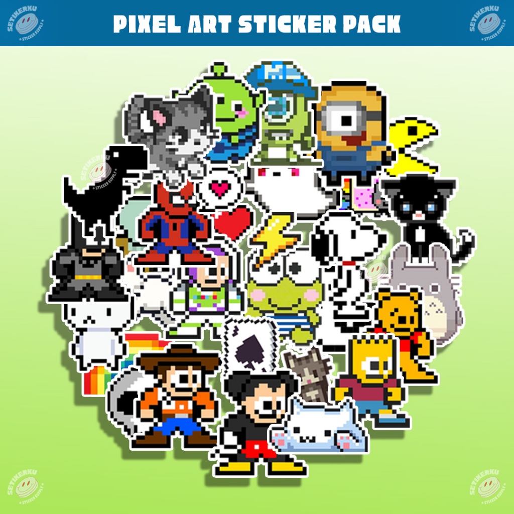 Jual 31pcs PIXEL ART Sticker Pack | stiker pixel art aesthetic | Shopee ...