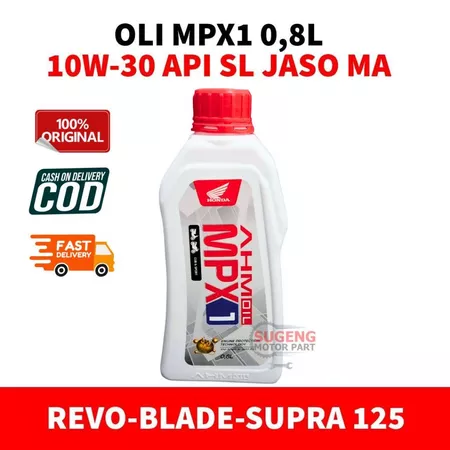 Oli MPX1 0,8L Original 100% AHM MOTOR BEBEK HONDA REVO,REVO ABS,REVO X,BLADE,SUPRA 125 KARBU/FI-COD