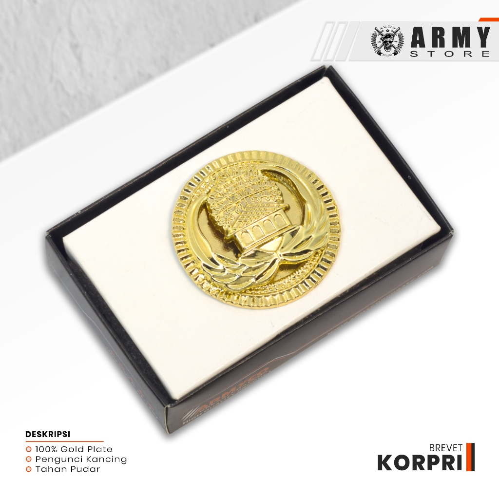 Jual Pin Korpri ASN Logam Cor Model Bulat Premium | Shopee Indonesia