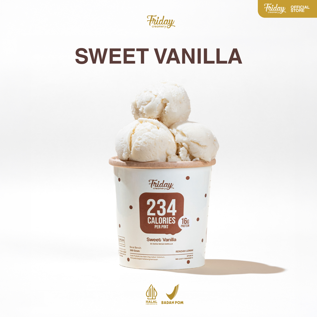 Jual Friday Creamery Sweet Vanilla Pint (473ml) | Shopee Indonesia