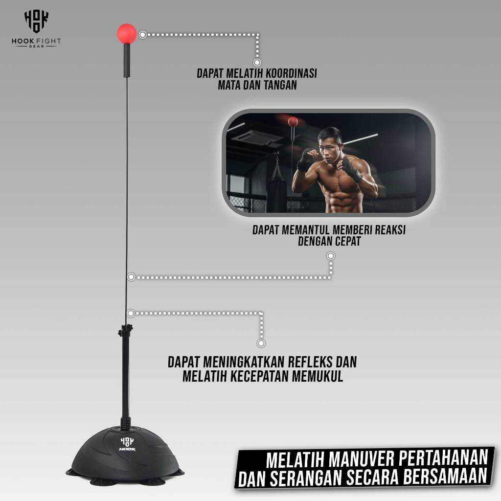 Jual Speed Ball Tinju Portable Hook Alat Latihan Boxing Refleks ...