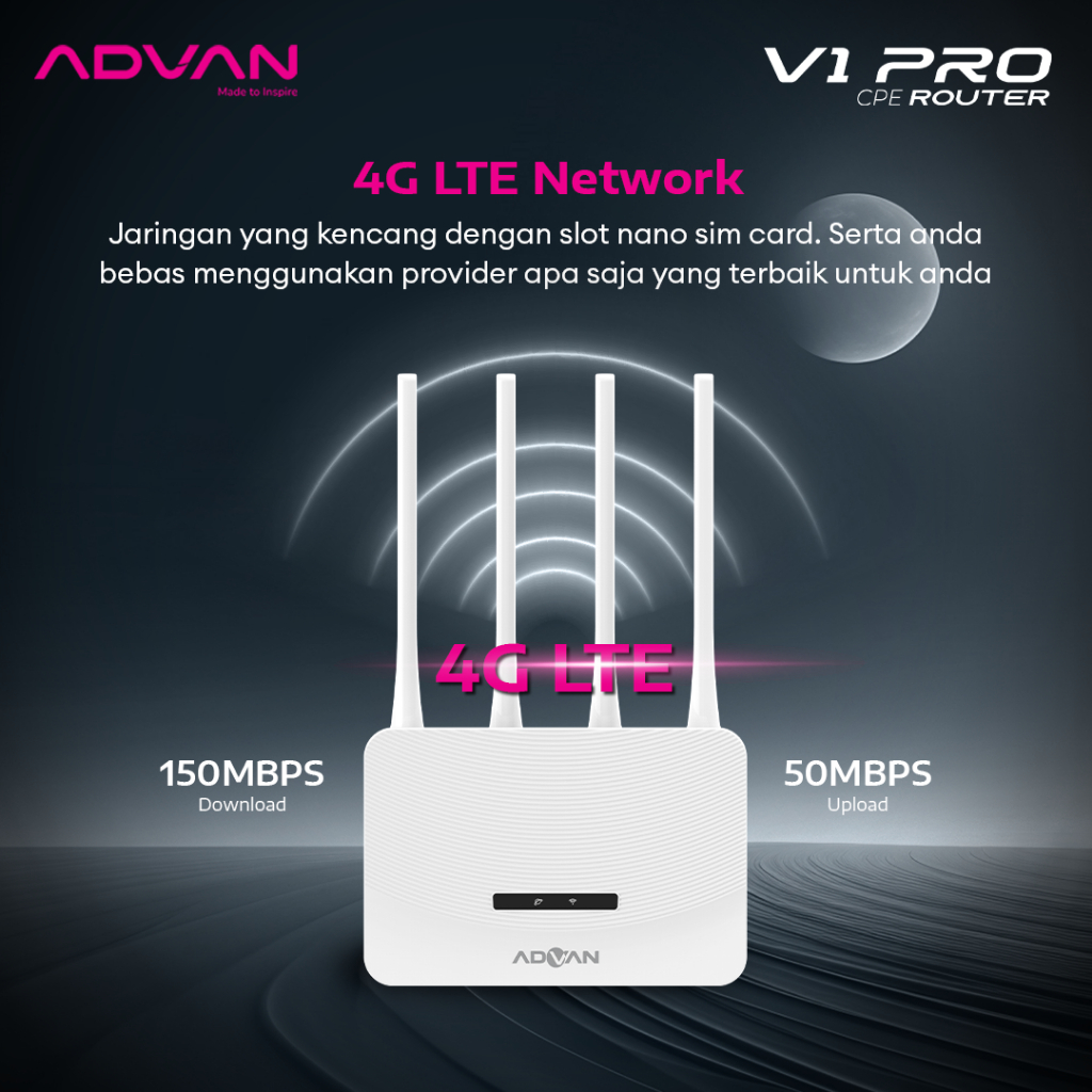 Jual Advan V1 Pro Modem Wireless CPE 4G LTE Unlock All Operator - Free ...