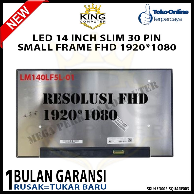 Jual LCD LED LAPTOP 14 INCH SLIM 30 PIN SMALL FRAME FHD NEW (BAWAH RATA ...