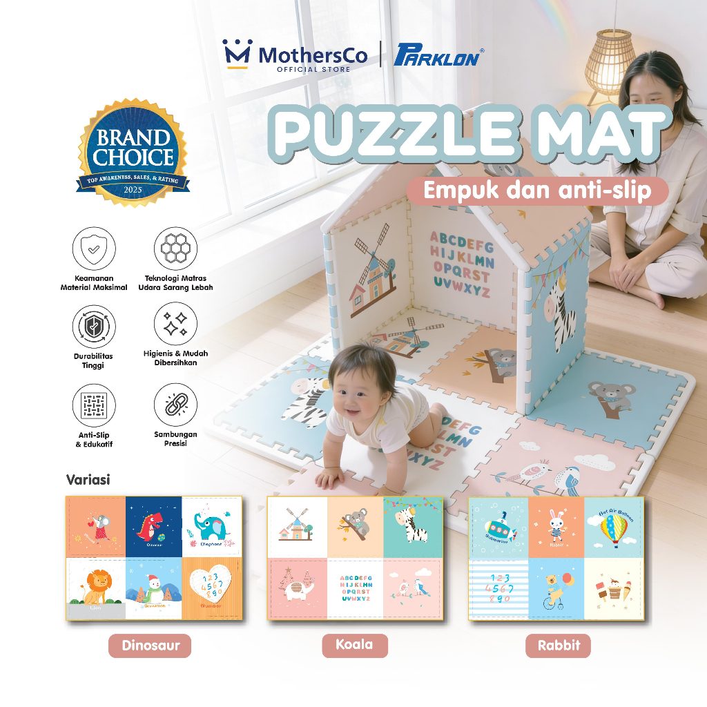 Jual PARKLON Puzzle Mat XPE Karpet Lipat Anak 120x180 BPA Free ...