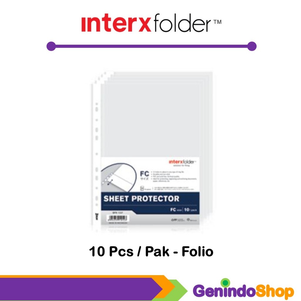 Jual Sheet Protector F4 (Folio) 10 Pcs Per Pak / PP Pocket / Pelindung ...