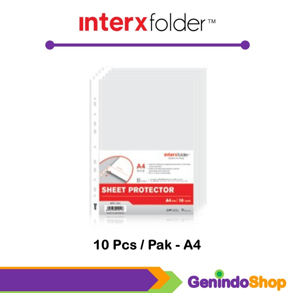 Jual Sheet Protector A4 10 Pcs Per Pak / PP Pocket / Pelindung Kertas ...