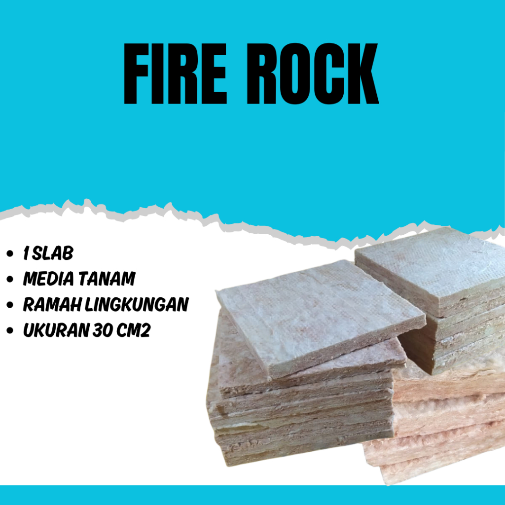 Media tanam rockwooll hidroponik 1 sleb fire rock
