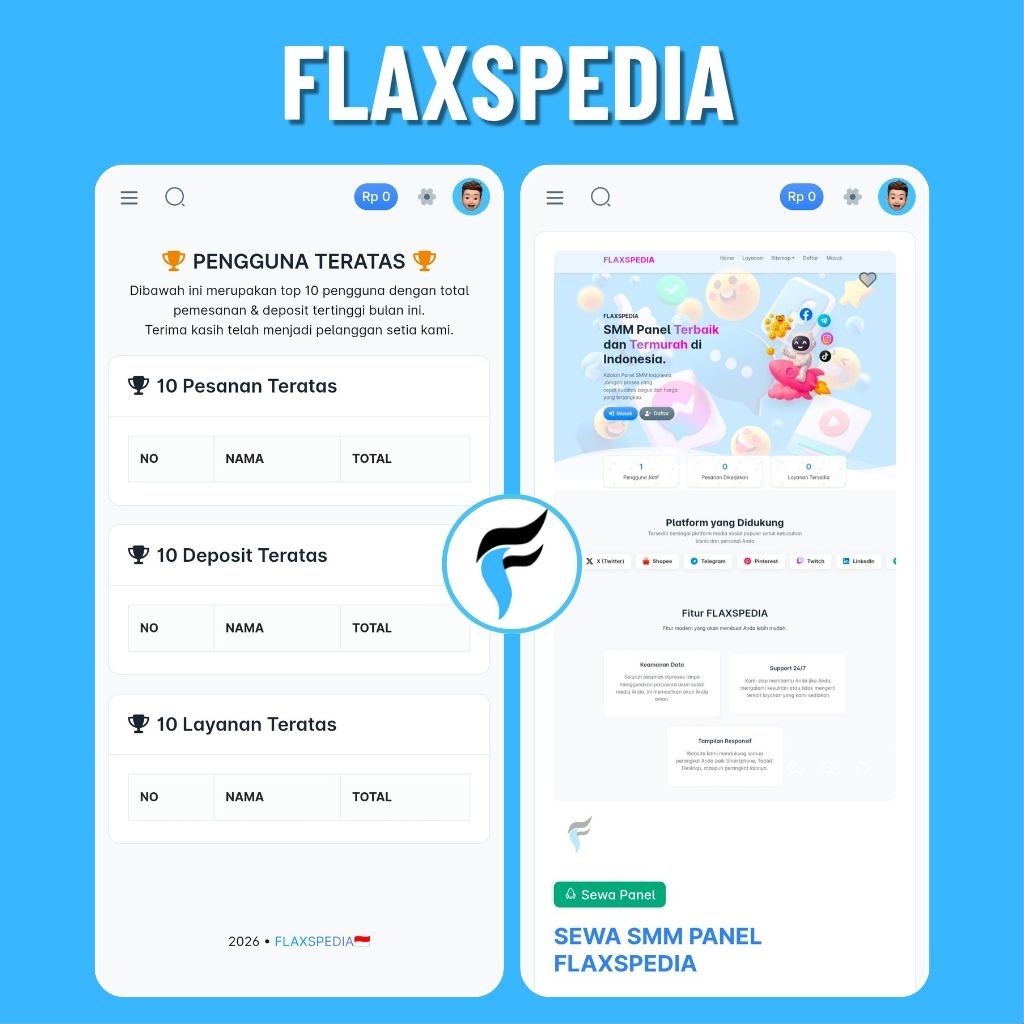 Jual Source Code SMM Panel Flaxspedia V5.0 Multi Provider Tampilan ...