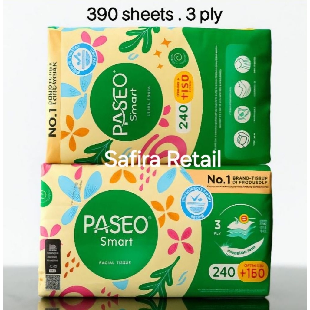 Jual TISU PASEO SMART 390 SHEETS 3 PLY | Shopee Indonesia