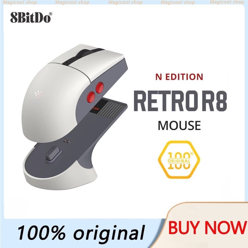 Jual 8BitDo Retro R8 Mouse with Charging Dock Wireless Gaming Mice with ...