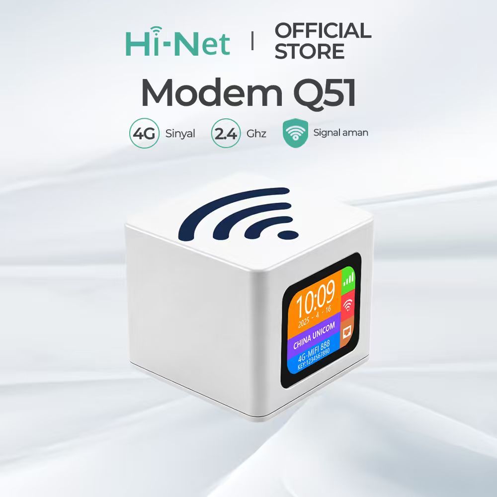 Hi-Net Modem WiFi Q51 4G/5G 300Mbps dengan Baterai 3000mAh,Dapat menggunakan kartu SIM, dilengkapi dengan antarmuka WAN/LAN