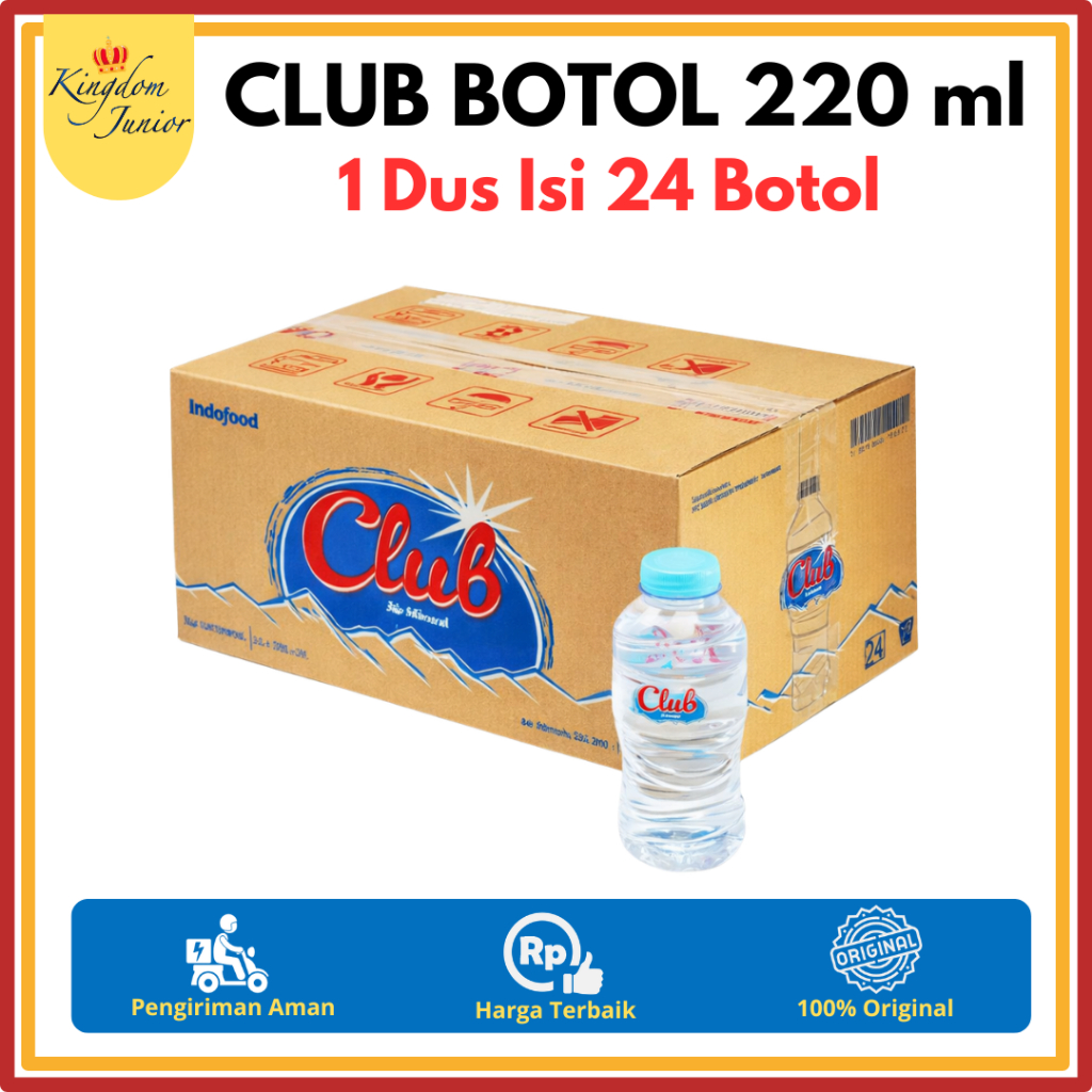 Jual Club Botol Mini 220 ml 1 Dus Isi 24 Botol Air Mineral Minuman ...