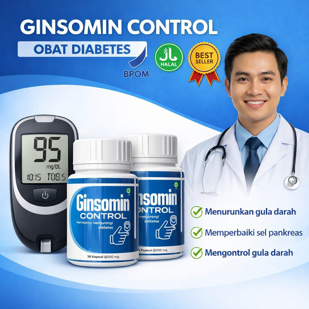 PAKET HEMAT 2 BOTOL Ginsomin Control Untuk Diabetes