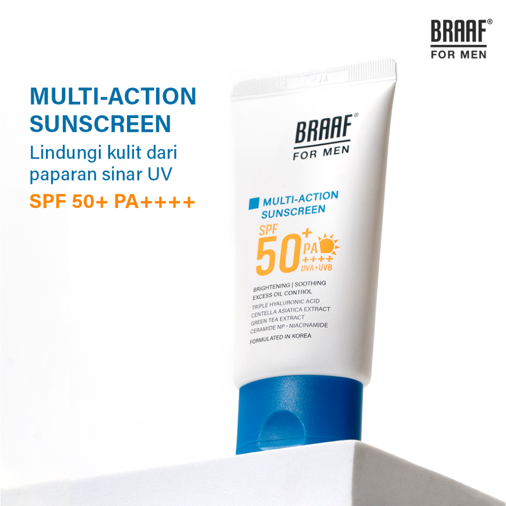 Jual BRAAF For Men Multi-Action Face Wash 100g & Braaf Multi-Action ...