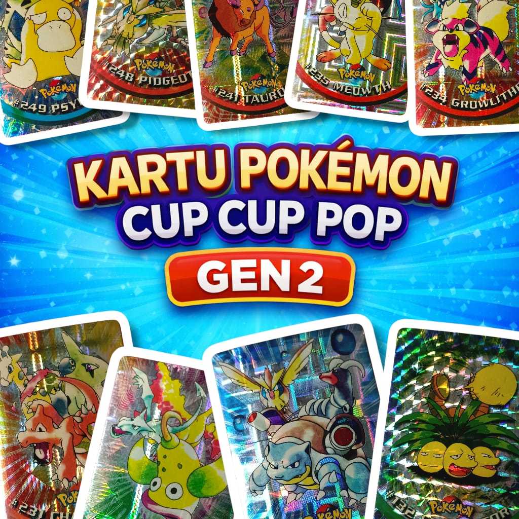 Jual Kartu Stiker Pokemon Cup Cup Pop Gen 2 Tahun 2000an - Pokemon Card ...