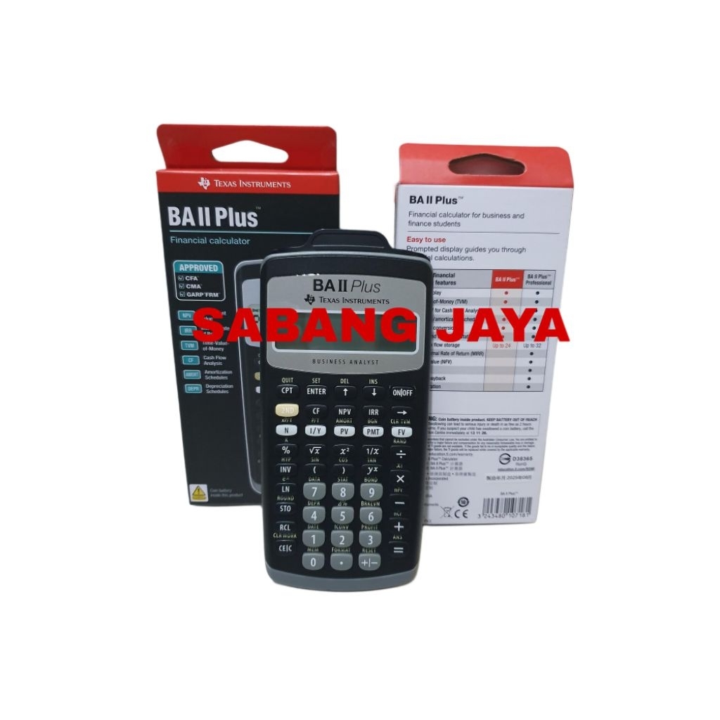 Jual Texas Instrument BA II Plus Financial Calculator Kalkulator Kuliah ...