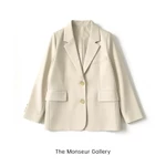 The Monseur Gallery Blazer Jaket Jas Wanita Gaya Korea Kelas Atas Jaket Jas Pendek Kasual