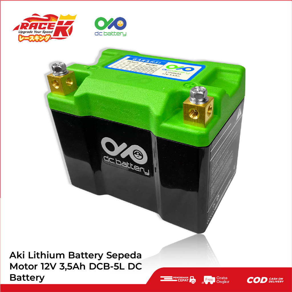 DC Battery Aki Accu Motor Lithium Honda Supra Revo Karisma Grand Astrea Blade Mega Pro CS 1 Sonic Verza CRF 110 125 150 DCB-5L