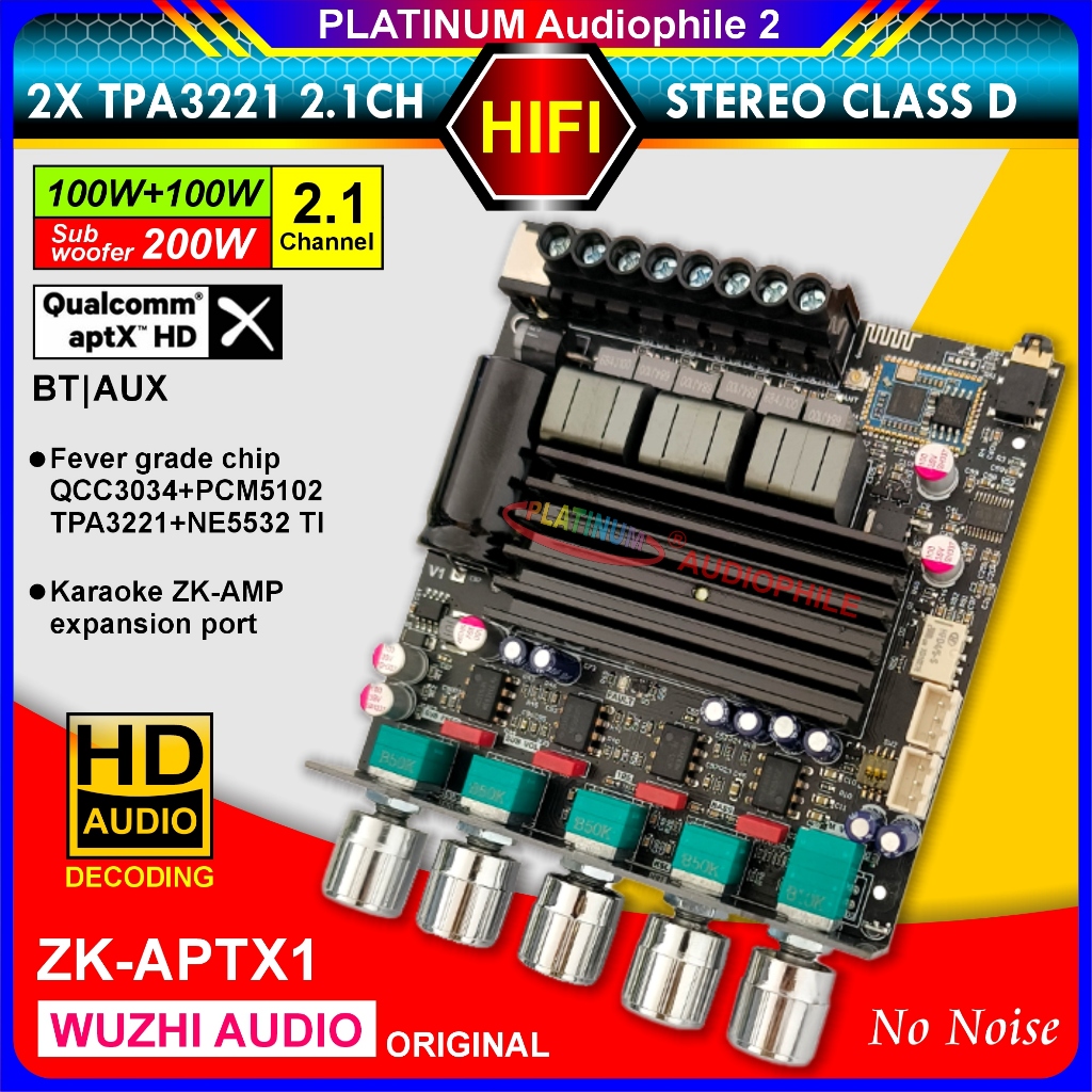 Jual TPA3221 Amplifier 2.1 CH QUALCOMM APTX HD Bluetooth Hifi Stereo ...