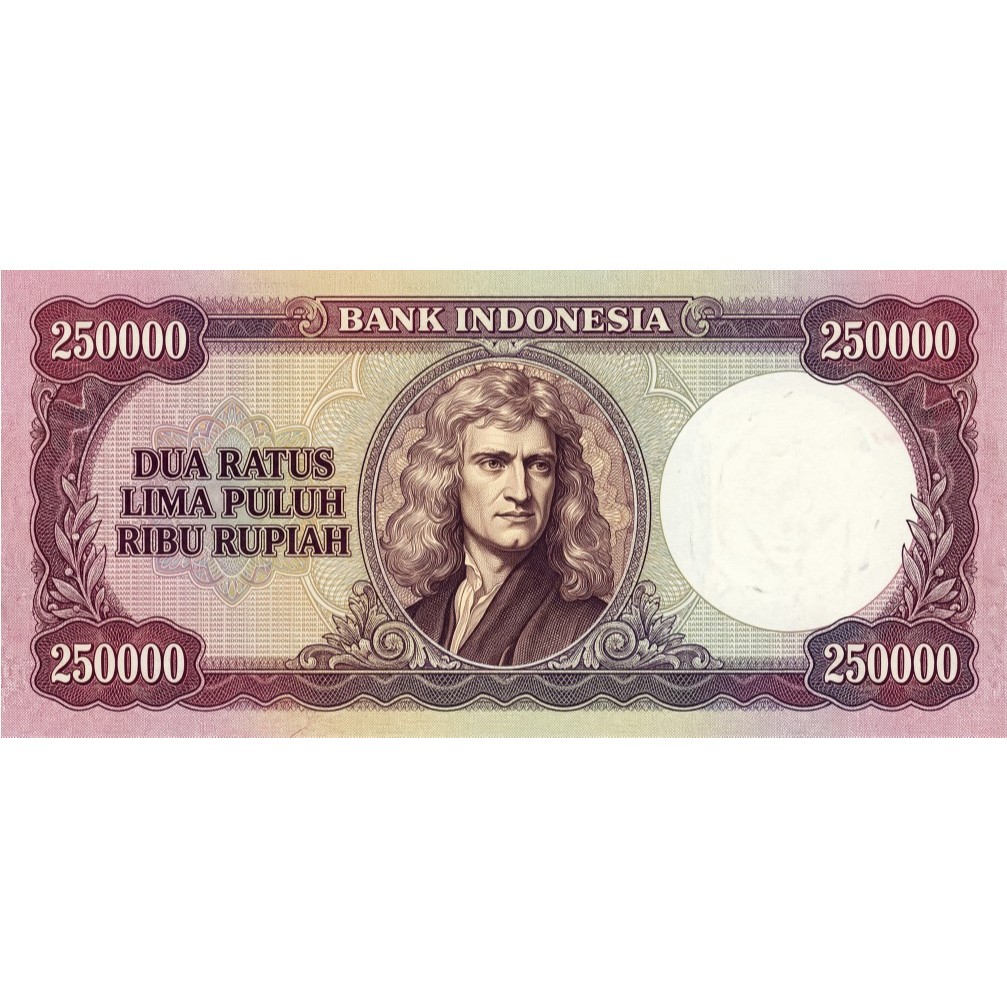 Jual 250000 Dua Ratus Lima Puluh Ribu Rupiah Tema Isaac Newton NoSer ...