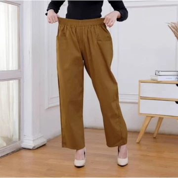 CELANA KULOT KOREAN LONG PANTS PREMIUM Celana Wanita Kulot Katun Stretch Kain Melar Premium