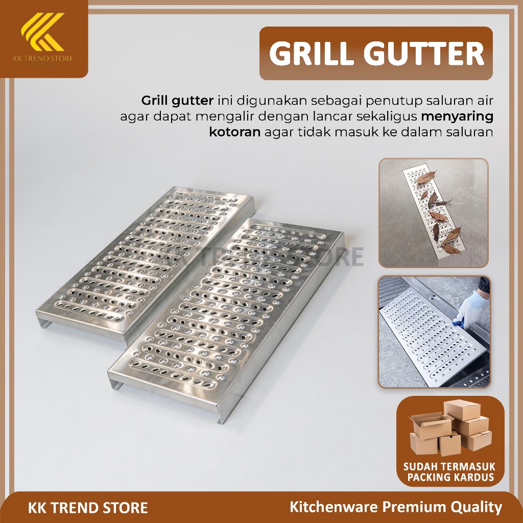 Jual Grill Gutter Tutup Selokan Air Stainless / Grating Stainless ...