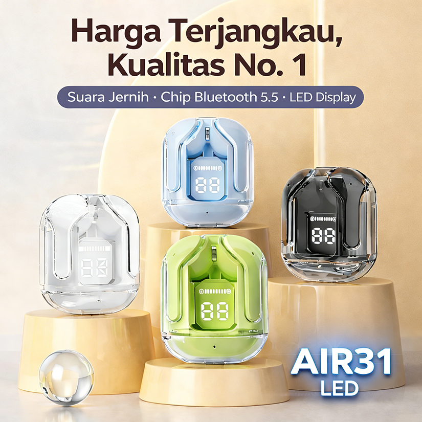 Jual TWS Air31 Ultra Wireless Earbuds, Bluetooth In-Ear Headphones ...