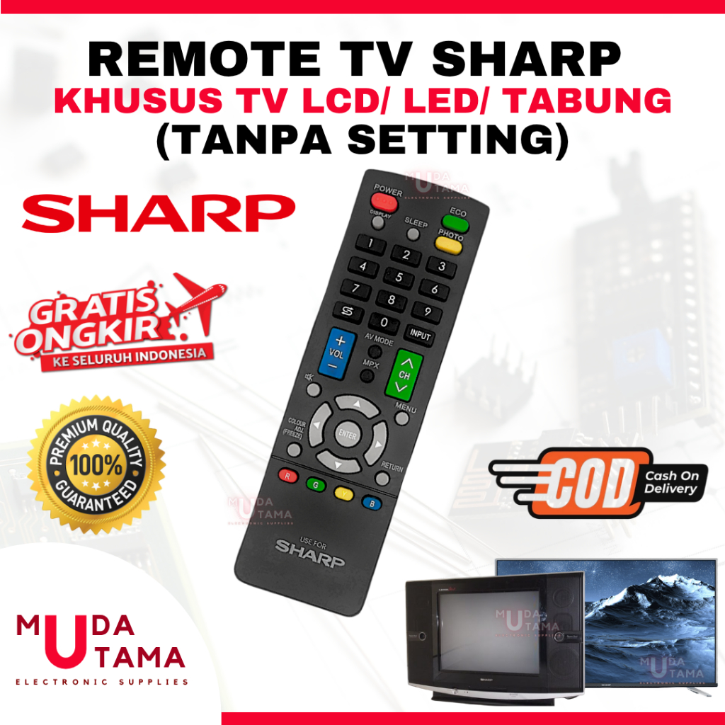 Jual Remote LCD LED TV SHARP 19-42 Inch - Remote TV LED SHARP - Remote ...