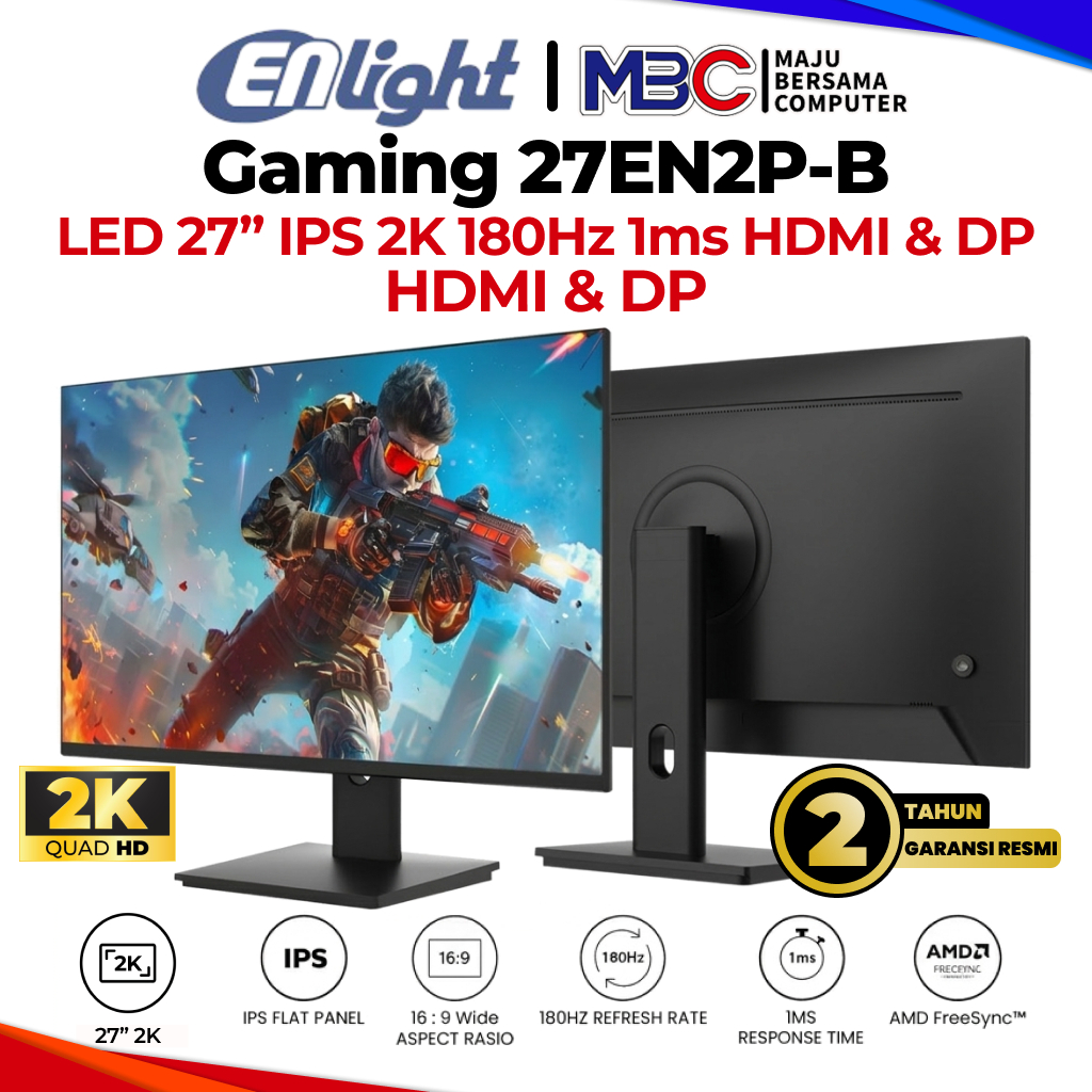 Jual Led Enlight 27EN2P-B 27 Inch 2K IPS 180Hz 1ms 99% SRGB - Monitor ...