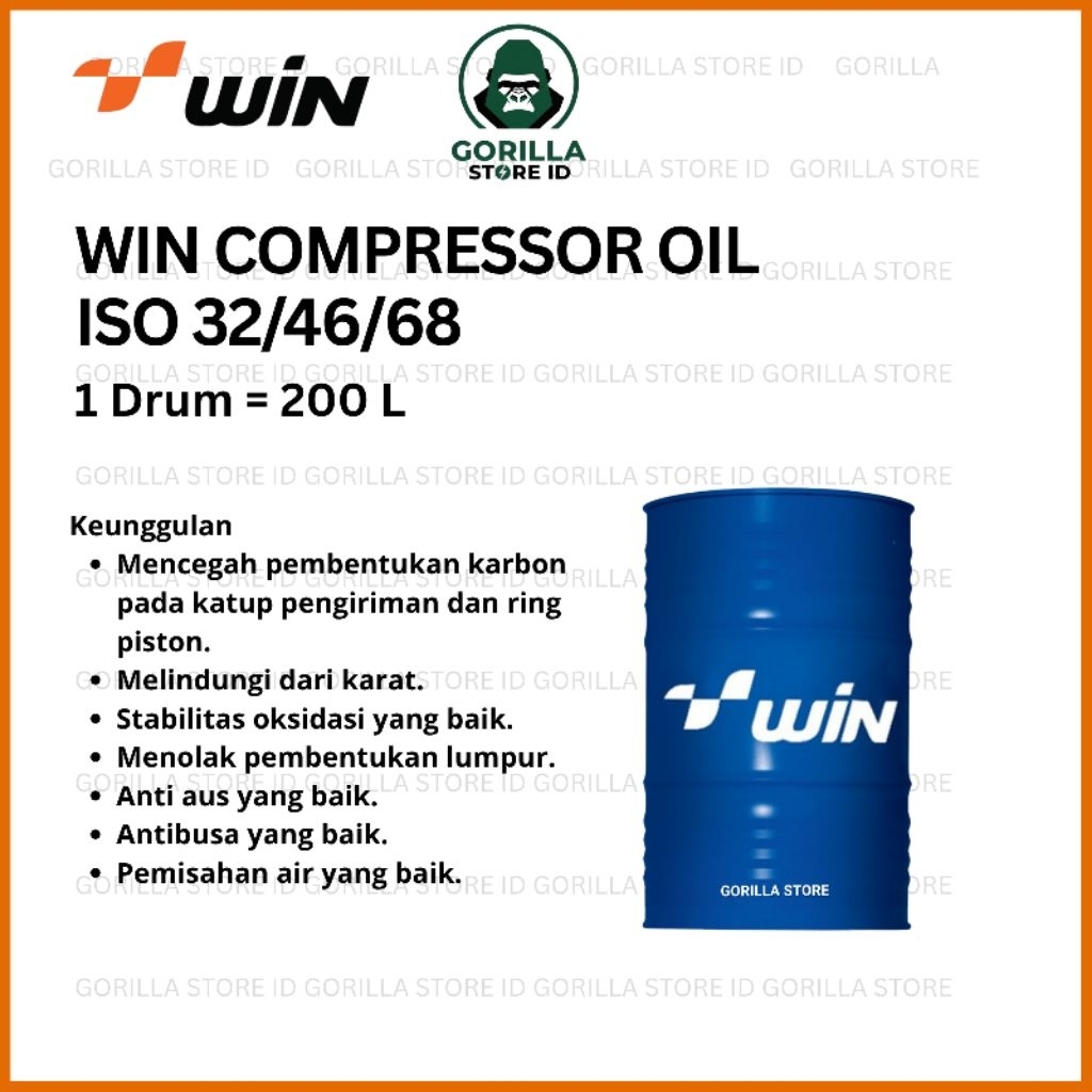 Jual WIN COMPRESSOR OIL R ISO 32/46/68 - 200 LITRES | Shopee Indonesia
